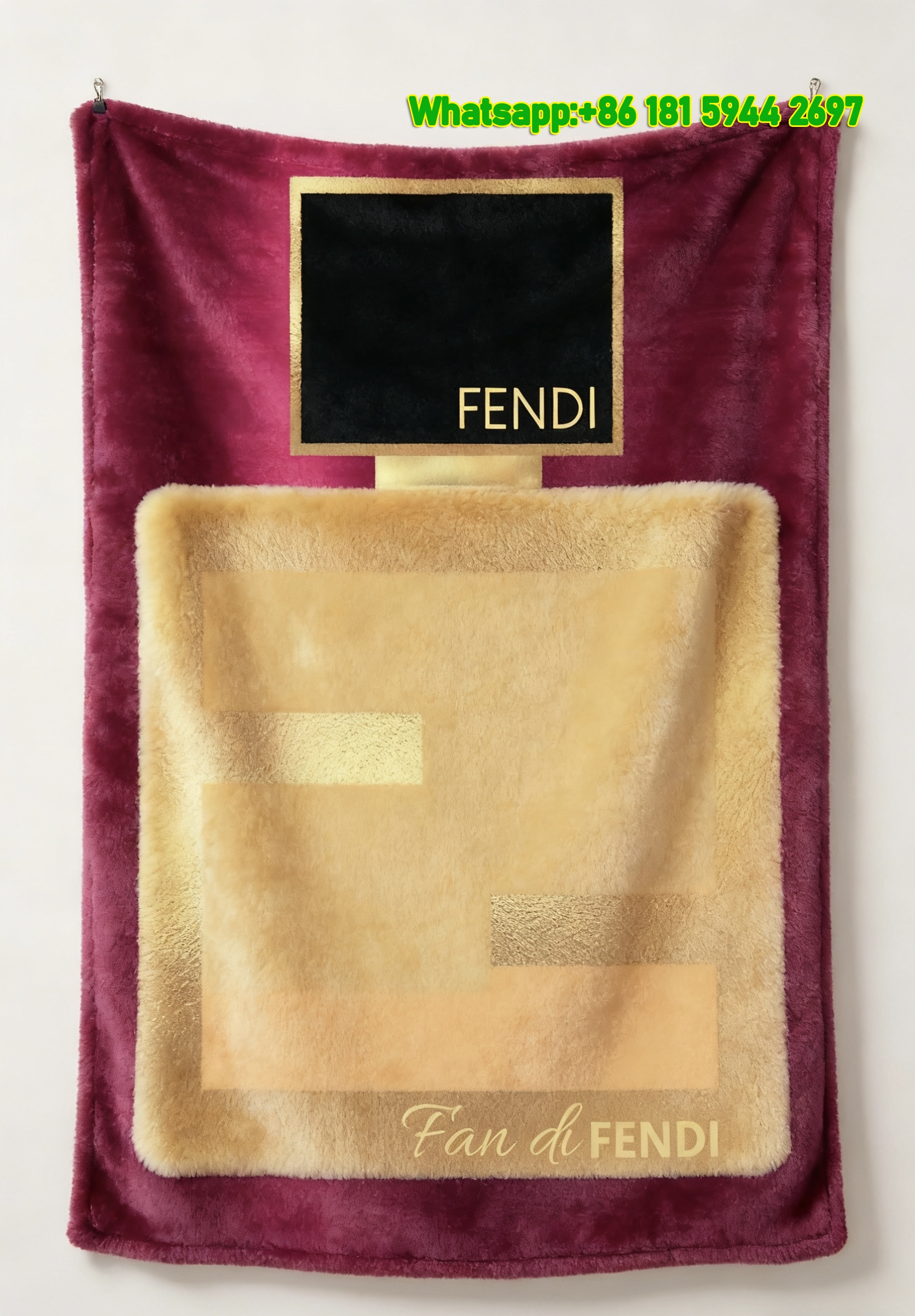 Fendi Fan di Fendi Perfume Inspired Flannel Sofa Throw Blanket IMG_9435